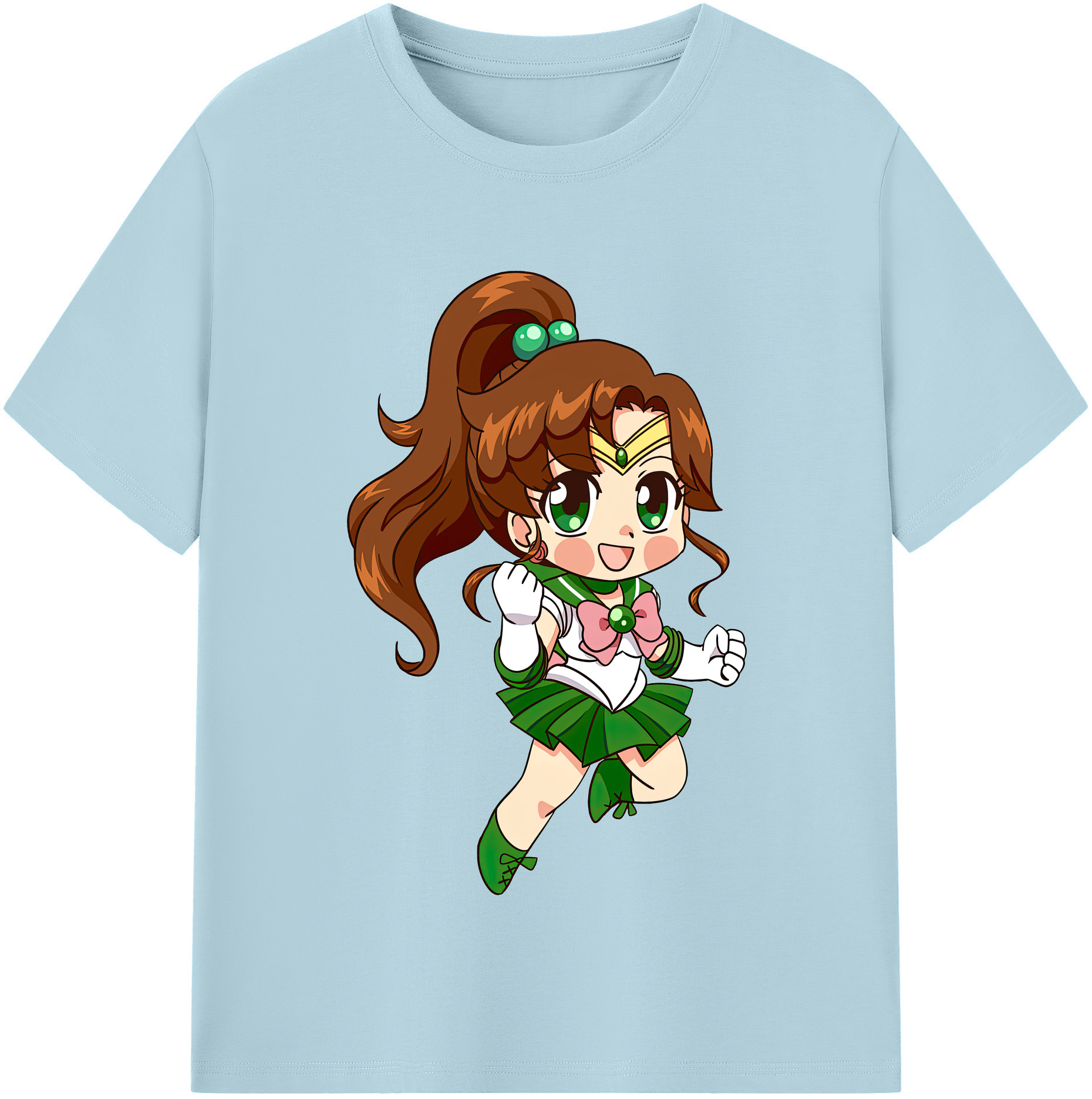 （画像用） 美少女戦士セーラームーン 木野 まこと きの まこと Sailor Moon Kino Makoto （セーラージュピター；Sailor Jupiter） 綿100％半袖Tシャツ（フロントプリント）